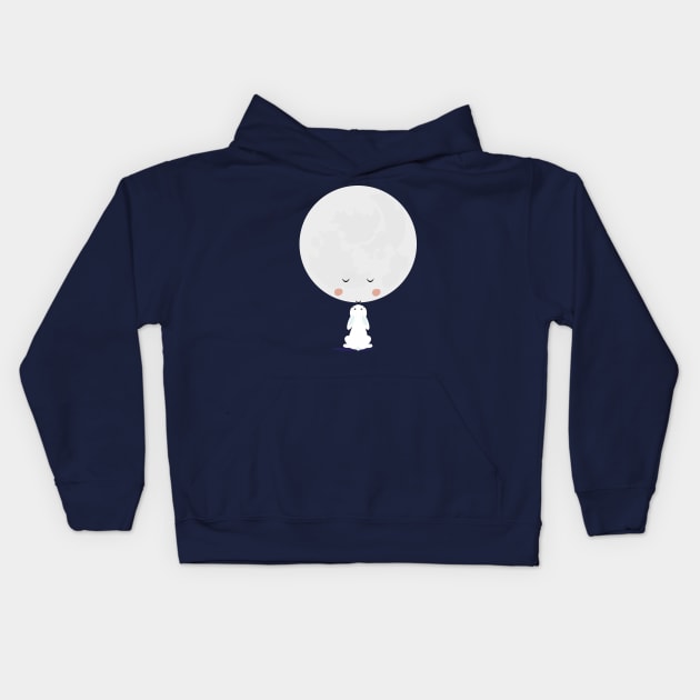 Goodnight moon Kids Hoodie by grafart